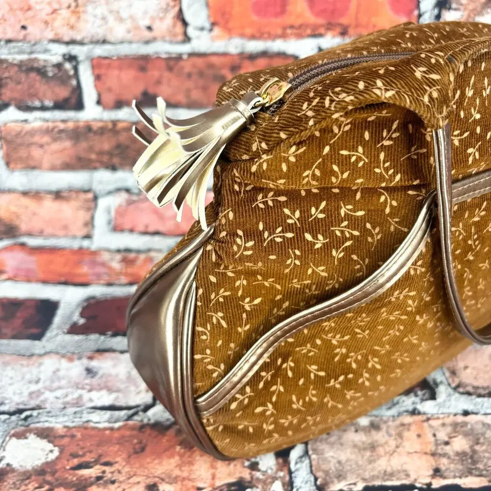 Victoria's Secret Bronze Copper Fall Leaves Clutch Shoulder Bag